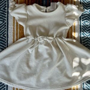Forever Me Toddler Dress Off White Beige Sparkle Bow Size 3T